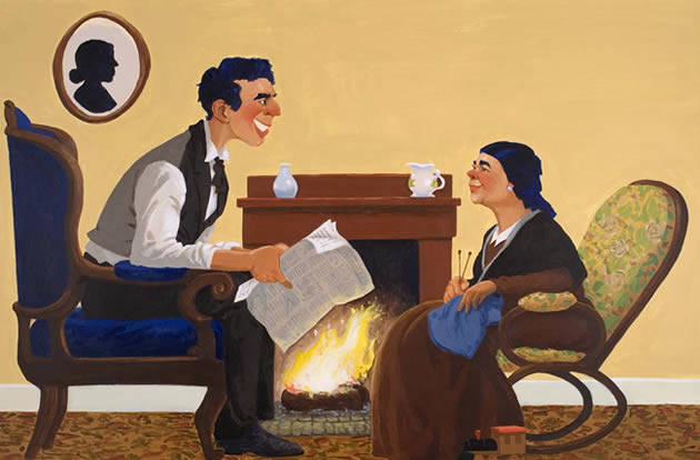 Abe Lincoln and his Wife by James Ransome