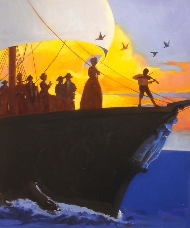 Violinist on a Ship by James Ransome